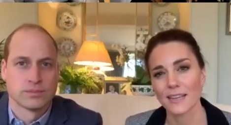 The Duke and Duchess of Cambridge in their first video call of 2021