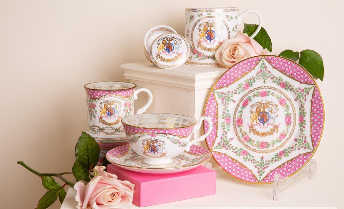 Pink China marking the 95th birthday of The Queen