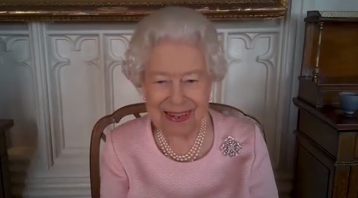 The Queen during a video engagement