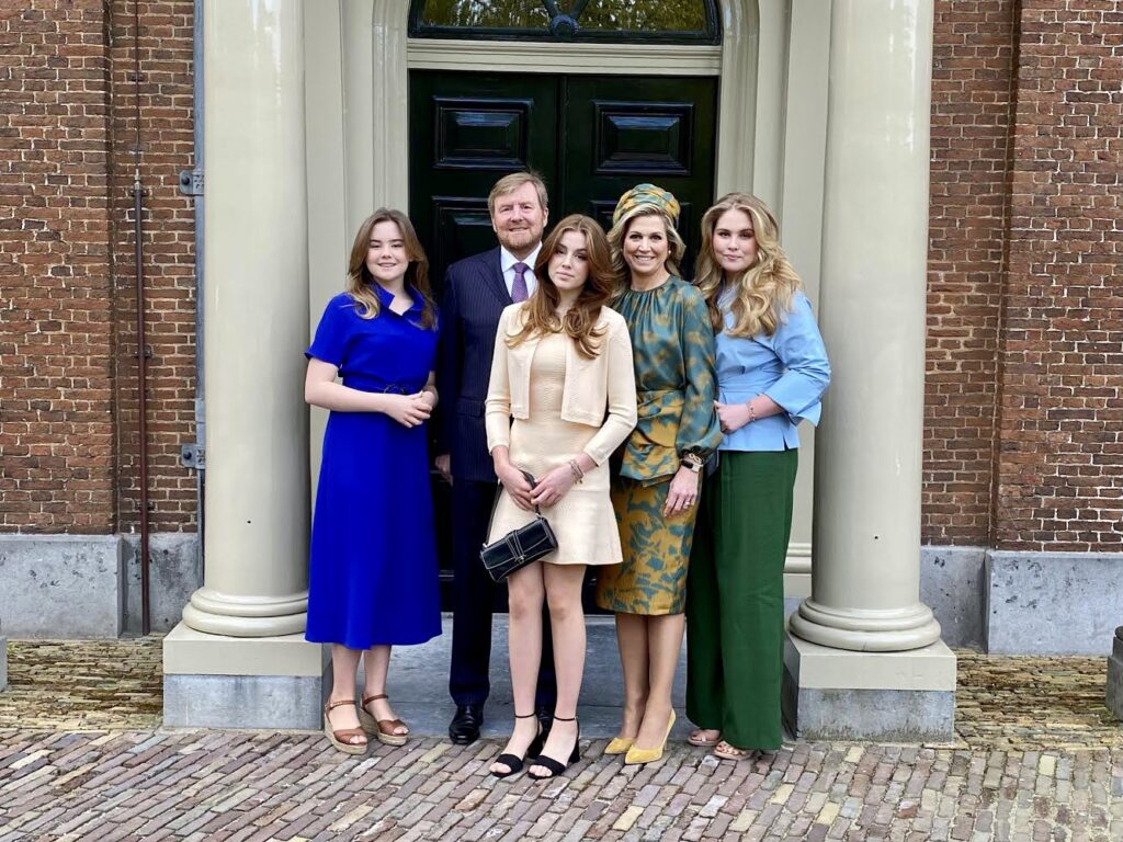 King Willem-Alexander and his family on King's Day 2021