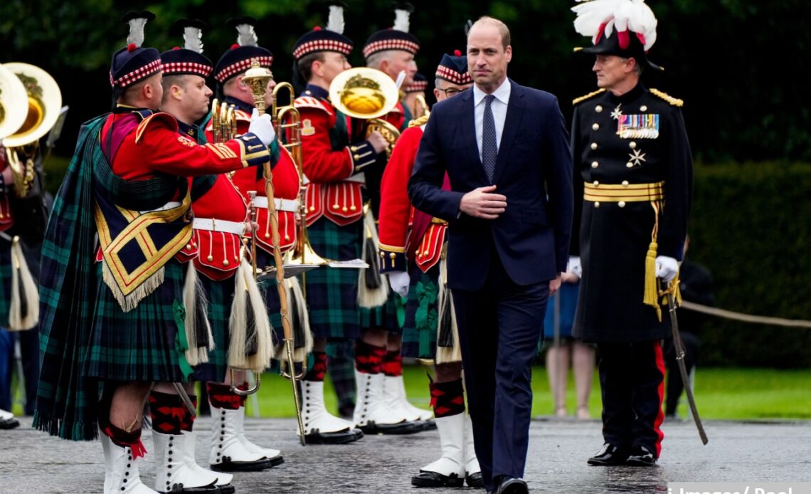 Prince William inspects Guard of Honour at Holyroodhouse Palace