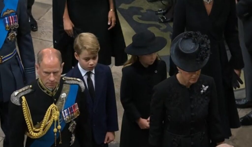 Princess Charlotte at Queen Elizabeth II's funeral
