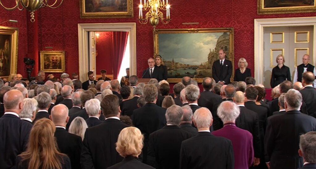 The Accession Council meets for the proclamation of King Charles III in the famous royal residence of St. James' Palace