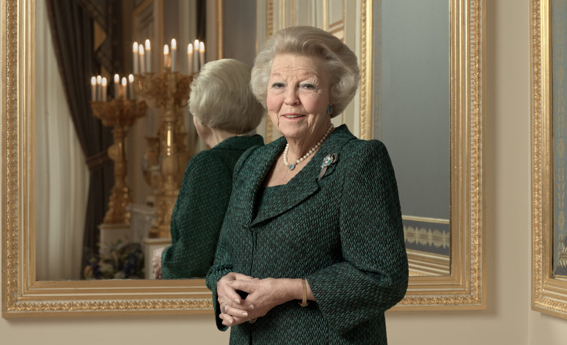 Princess Beatrix of the Netherlands in a portrait photo for her 85th birthday. HRH turned 85 on January 31st 2023.
