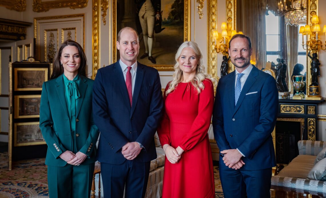 The Prince and Princess of Wales welcome the Crown Prince and Crown Princess of Norway to Windsor Castle