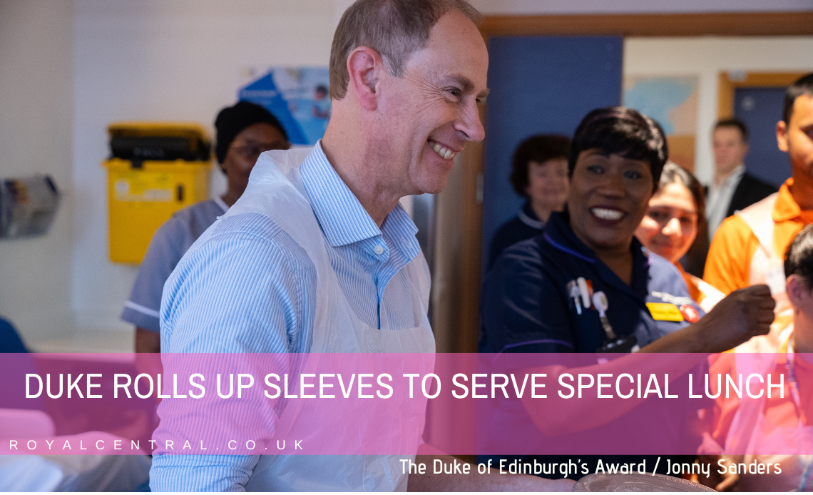 A royal trolley service as the Duke of Edinburgh joins volunteers to serve up hospital lunch - Vimarsana News
