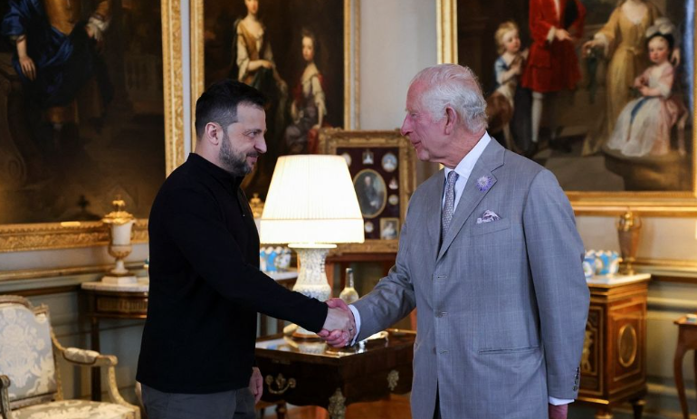 King Charles meets world leaders at Blenheim Palace