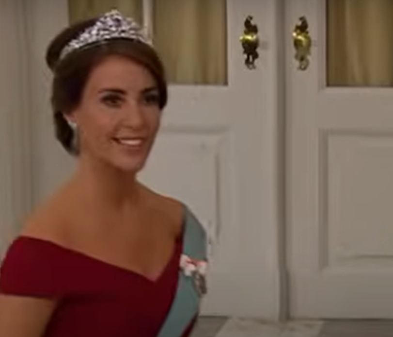 Princess Marie of Denmark in a sparkling tiara