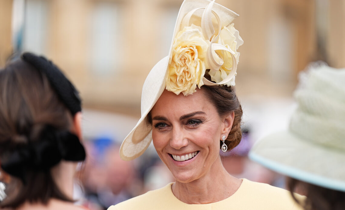 The Princess of Wales at a garden party at Buckingham Palace