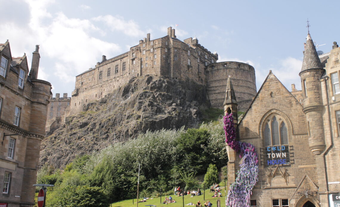Edinburgh Castle, birthplace of James VI of Scotland who would also claim the Crown of England