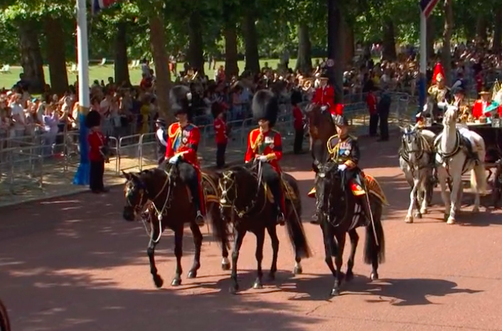 Royal Riders Ride RCMP Horses from Canada at Trooping the Colour
