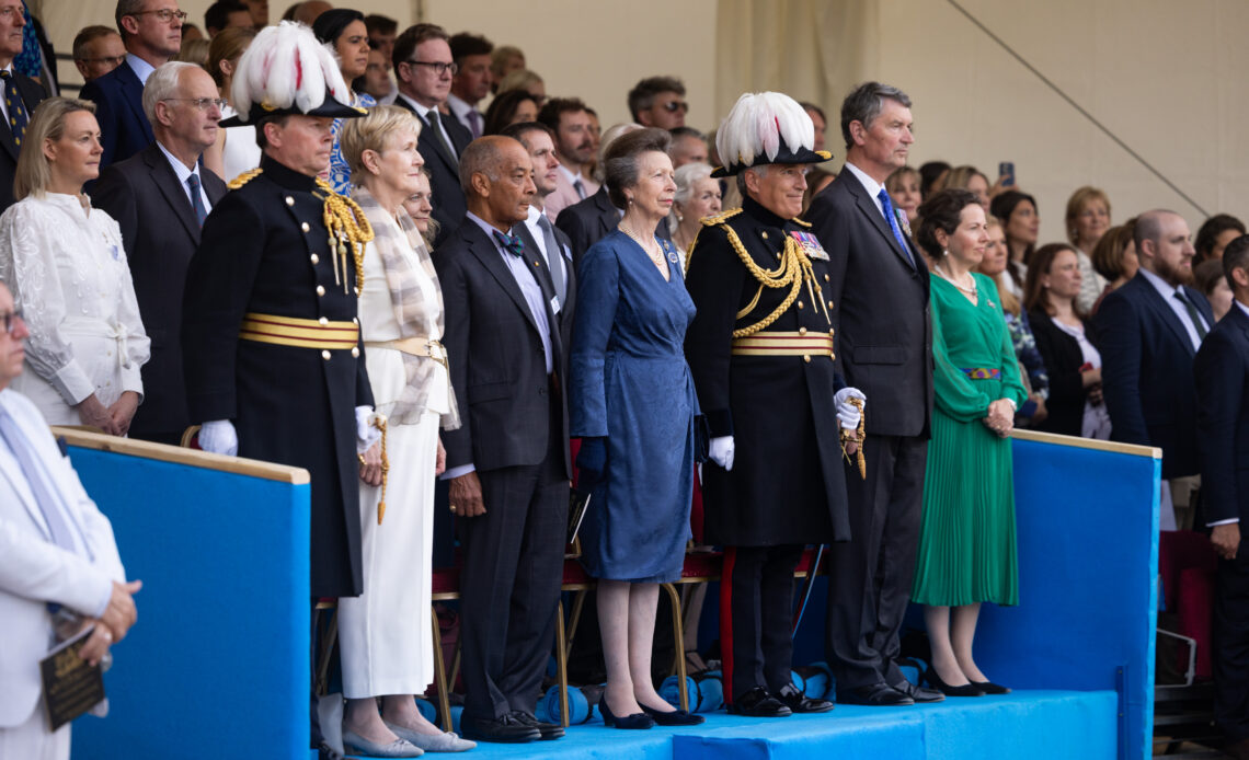 Princess Anne arrives at an army display in London
