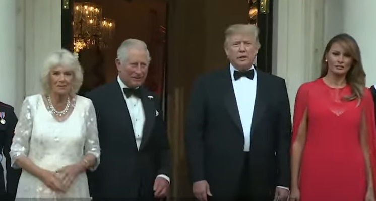 King Charles with Donald Trump who he will host on an historic State Visit in September