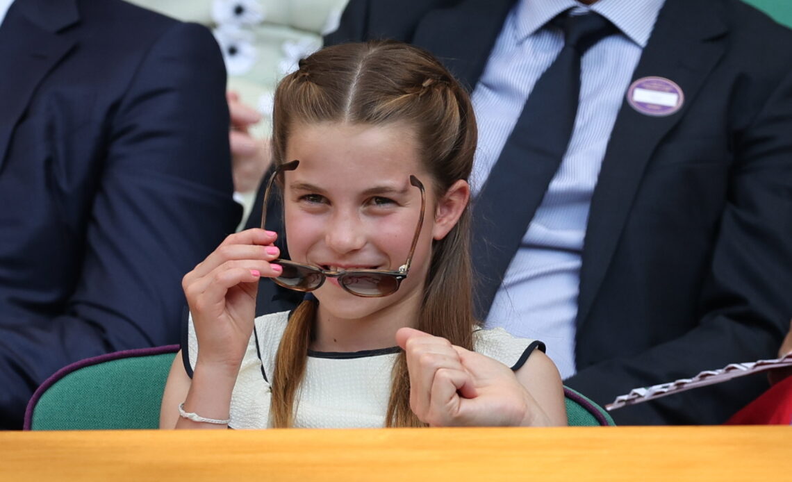 Princess Charlotte shows off polished nails for the first time at Wimbledon