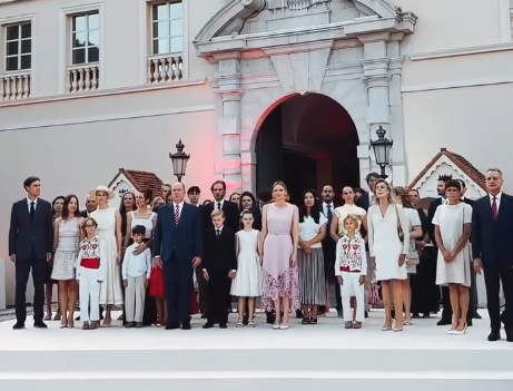 Princess Charlene of Monaco leads her royal family in celebrations for the 20th anniversary of the accession of her husband, Prince Albert