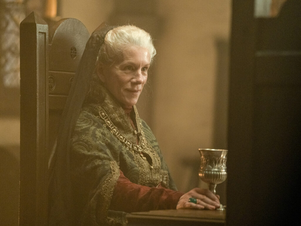 Juliet Stevenson as the Lady Emma in King and Conqueror