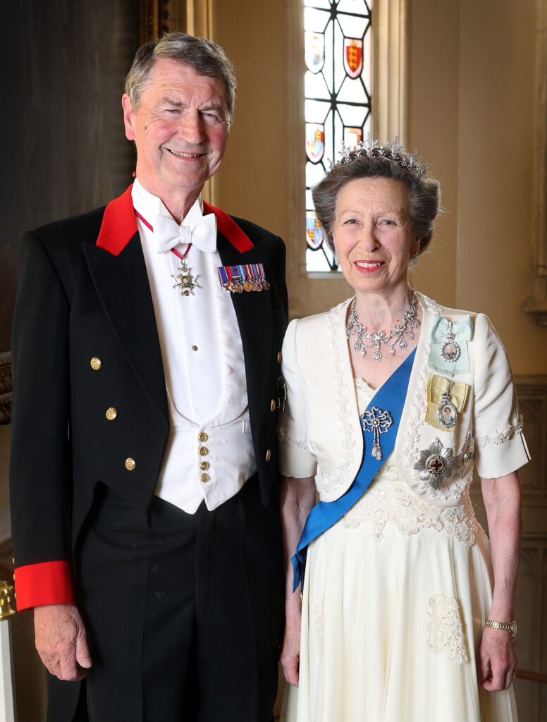 Princess Anne and Tim Laurence at Windsor Castle in a birthday portrait