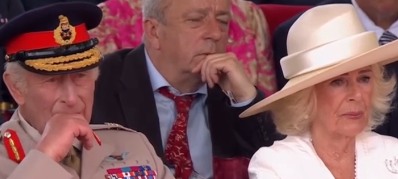 King Charles weeps as a veteran salutes him