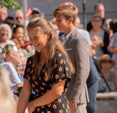 Princess Isabella of Denmark meets wellwishers as she arrives at Grasten Palace for her summer holiday