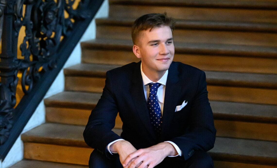 Prince Gabriel of Belgium, spare to the throne, in a new birthday portrait at his royal home