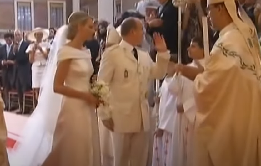 Princess Charlene in Armani on her wedding day