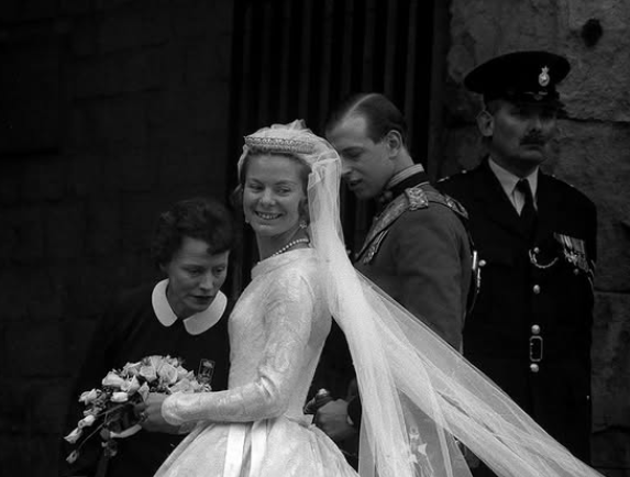 Katharine, The Duchess of Kent on her wedding day