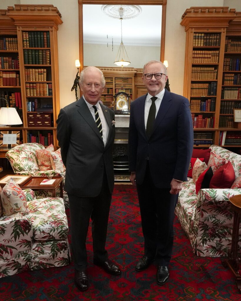 King Charles meets with Prime Minister of Australia