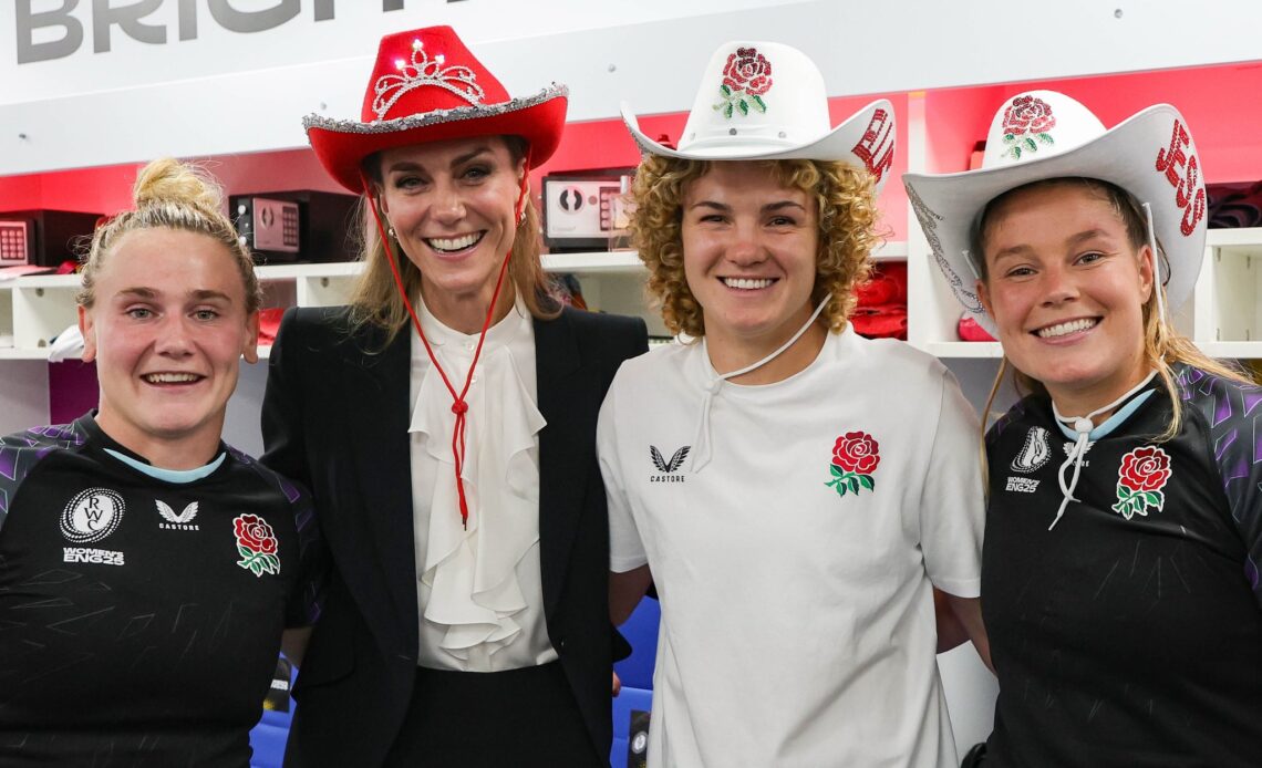 Princess of Wales with the Red Roses England Rugby Team