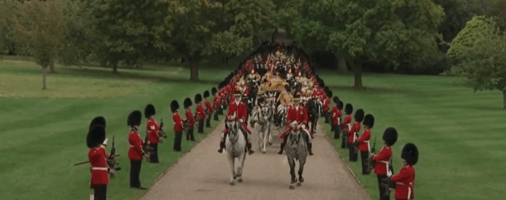 The Irish State Coach approaches Windsor Castle