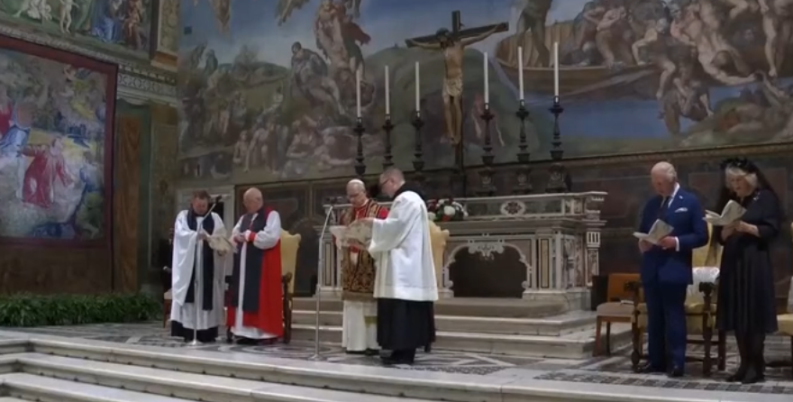 Pope Leo says Mass as King Charles and Queen Camilla join him in prayer