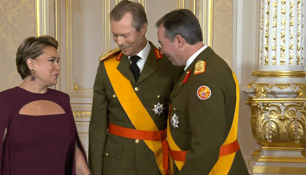 Grand Duchess Maria Teresa beams with joy as her son becomes the ruler of the tiny country