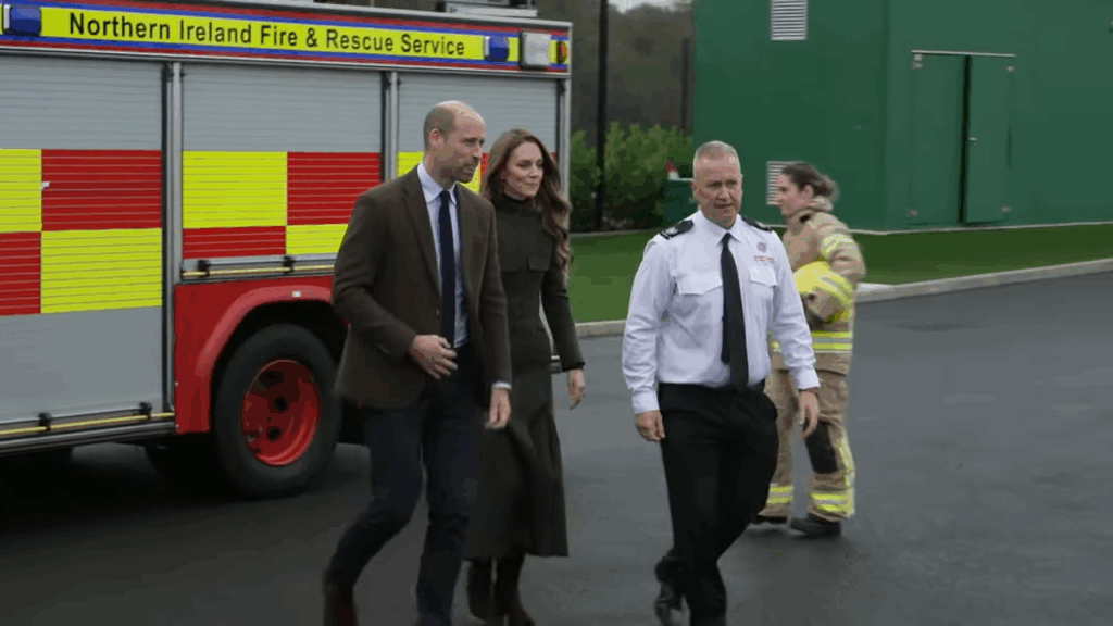 Prince and Princess of Wales at Northern Ireland Fire & Rescue Service’s new college in Cookstown