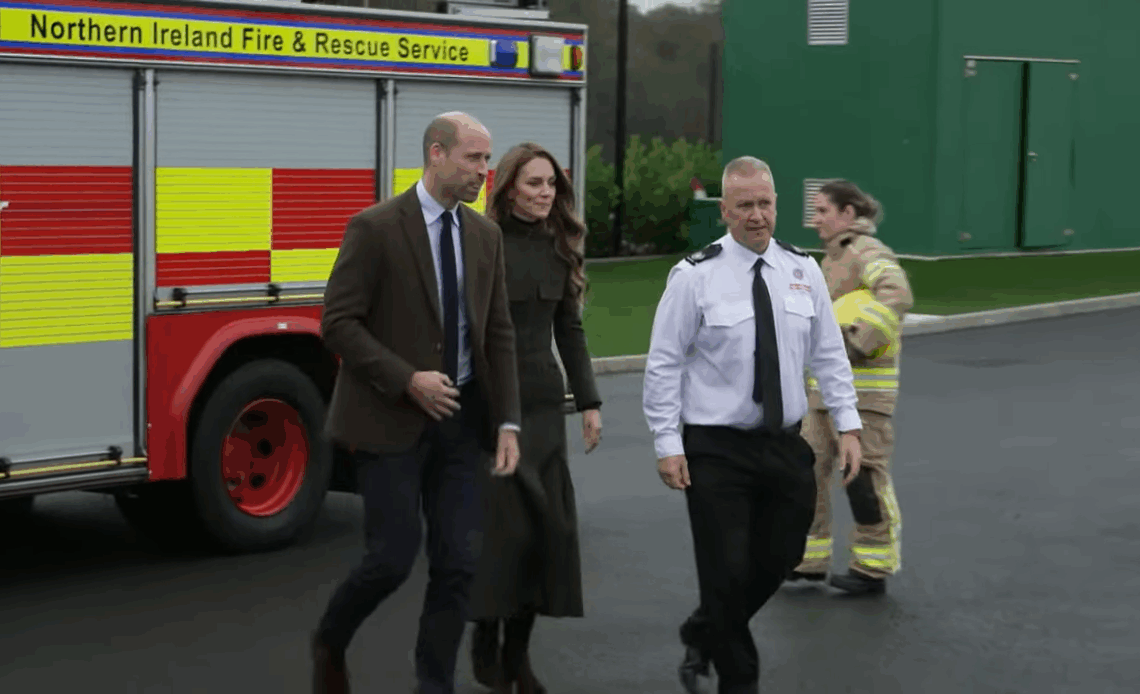 Prince and Princess of Wales at Northern Ireland Fire & Rescue Service’s new college in Cookstown