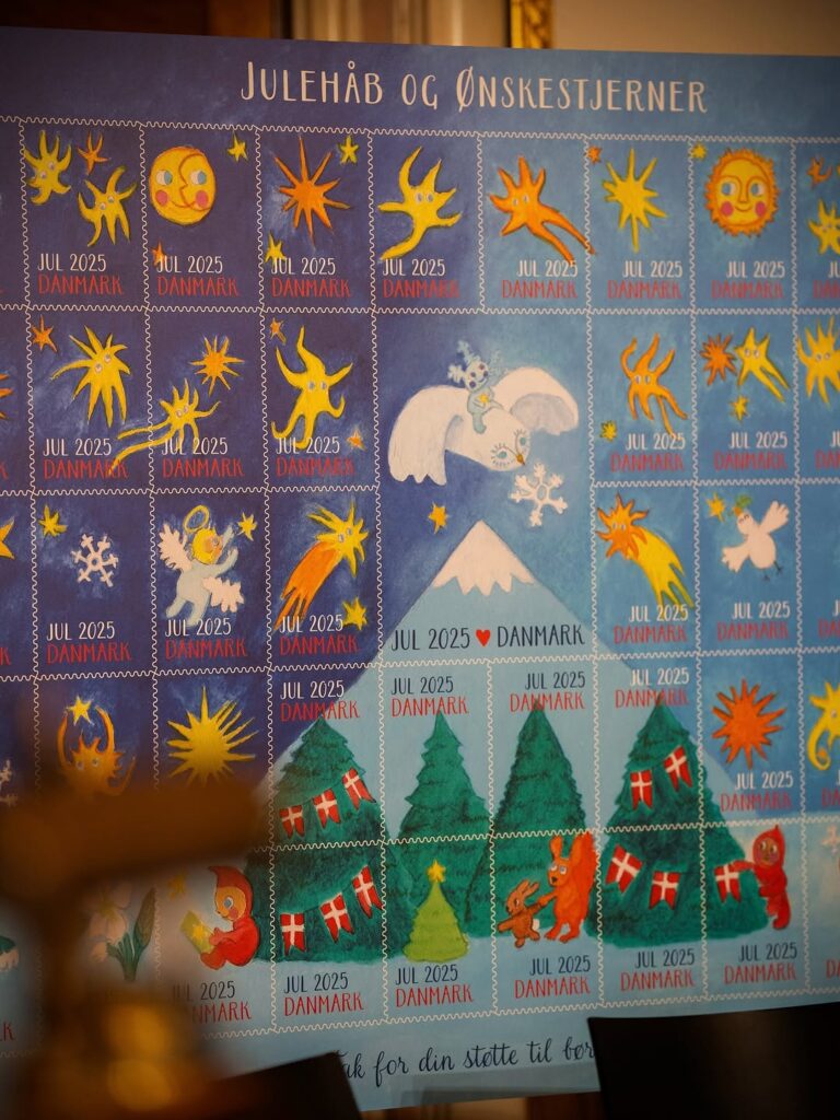 The Christmas Stamp as unveiled by Queen Mary