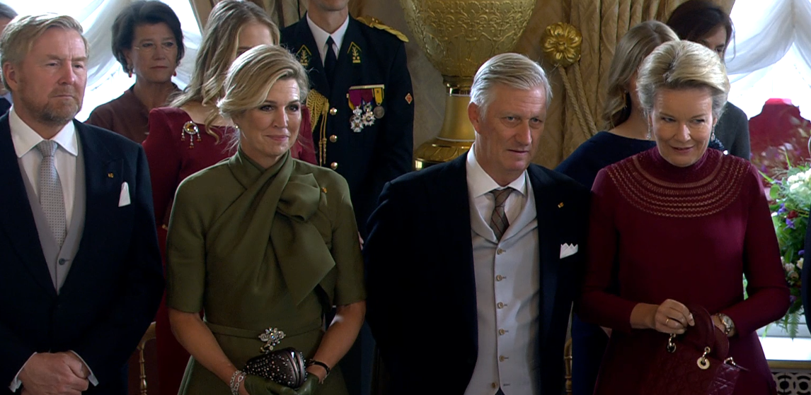King Philippe, Queen Mathilde, Queen Maxima and King Willem-Alexander at the abdication of Grand Duke Henri of Luxembourg