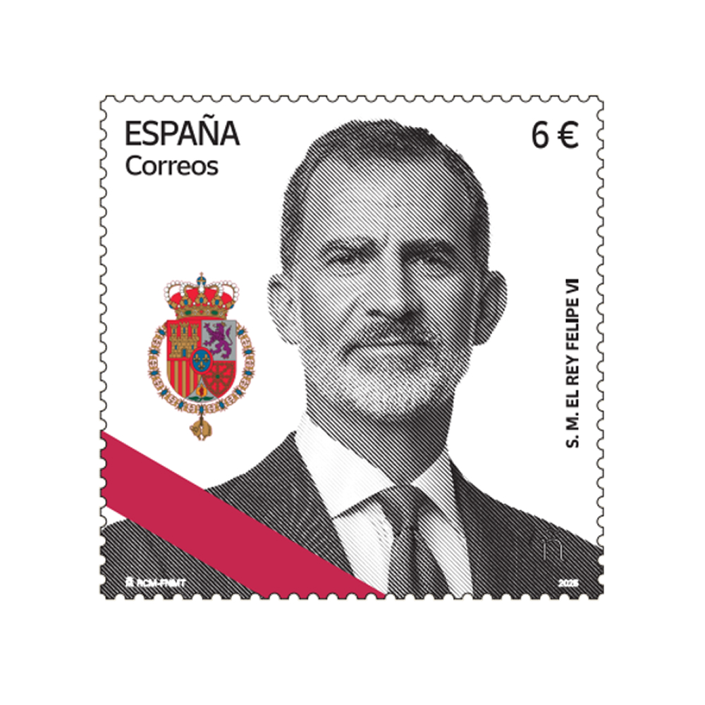 King Felipe on a special stamp