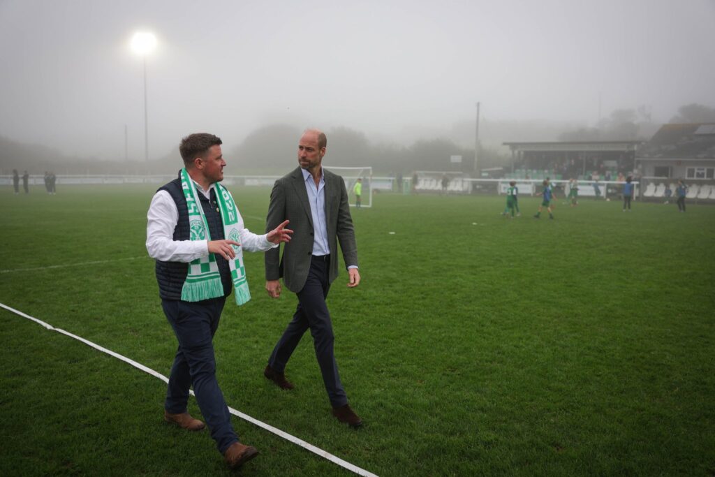 Prince William opens a new access road to Mousehole FC