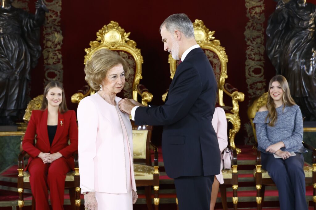 Queen Sofia of Spain given rare honour by King Felipe VI as she becomes star of celebrations marking restoration of monarchy