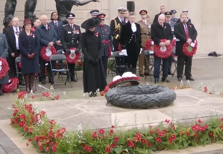 The Princess of Wales lays a wreath at the National Memorial Arboretum