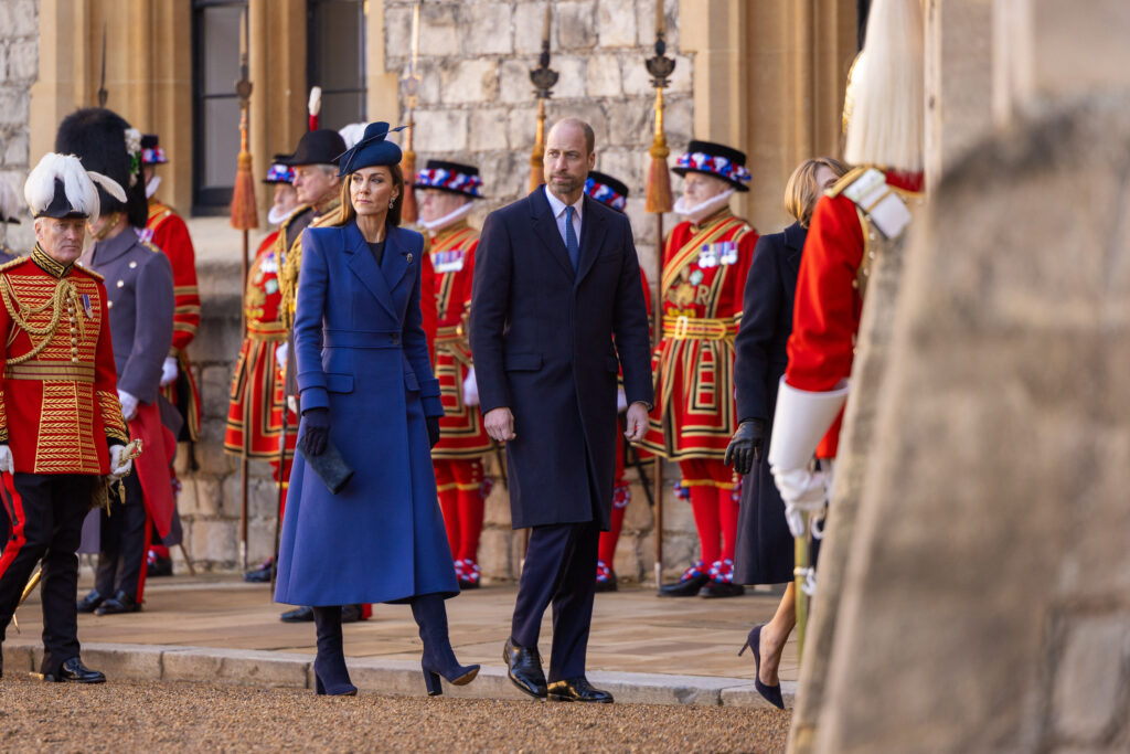 The Princess of Wales wears a blue coat