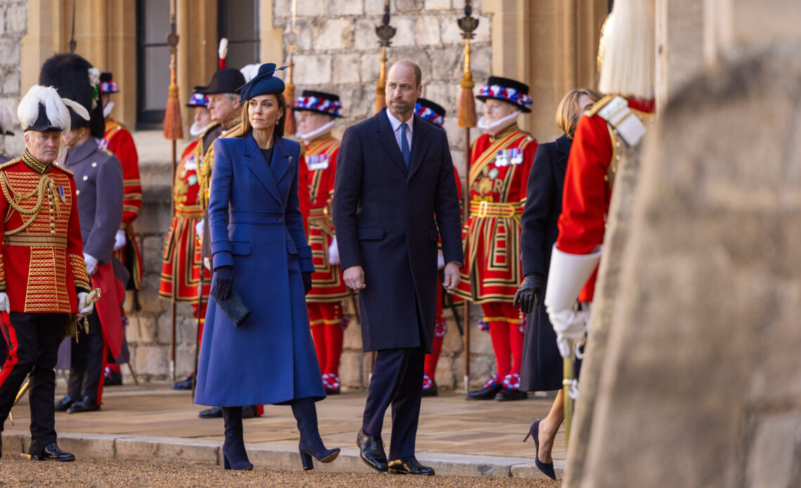 The Princess of Wales wears a blue coat