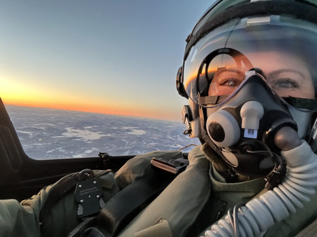 Crown Princess Victoria soars through the skies as she completes latest stage of military training