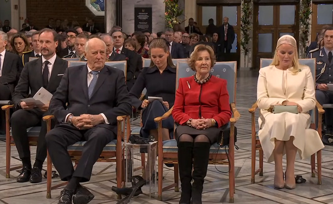 Norwegian Royal Family attending the Nobel Peace Prize