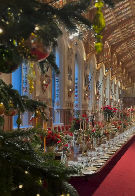 A table laid with gold in St. George's Hall