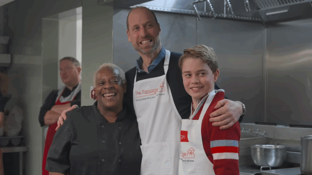 Prince George and Prince William at The Passage