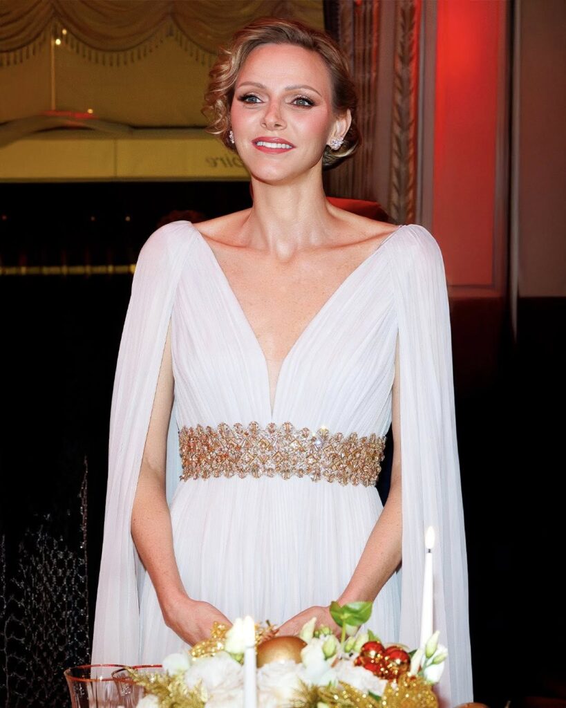 Princess Charlene serves up Grace Kelly cool at the Monaco Christmas Ball