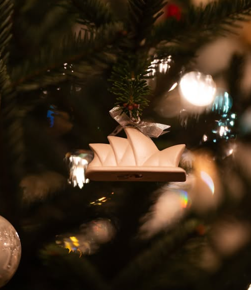 A Christmas tree decoration of the Sydney Opera House on the Danish royal tree