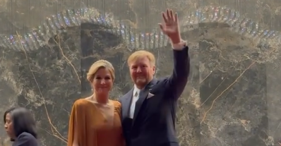 King Willem-Alexander of the Netherlands waves
