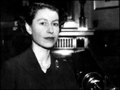 Queen Elizabeth II makes her Christmas broadcast in 1952