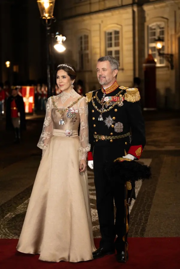 King Frederik and Queen Mary arrive at the New Year's Levee